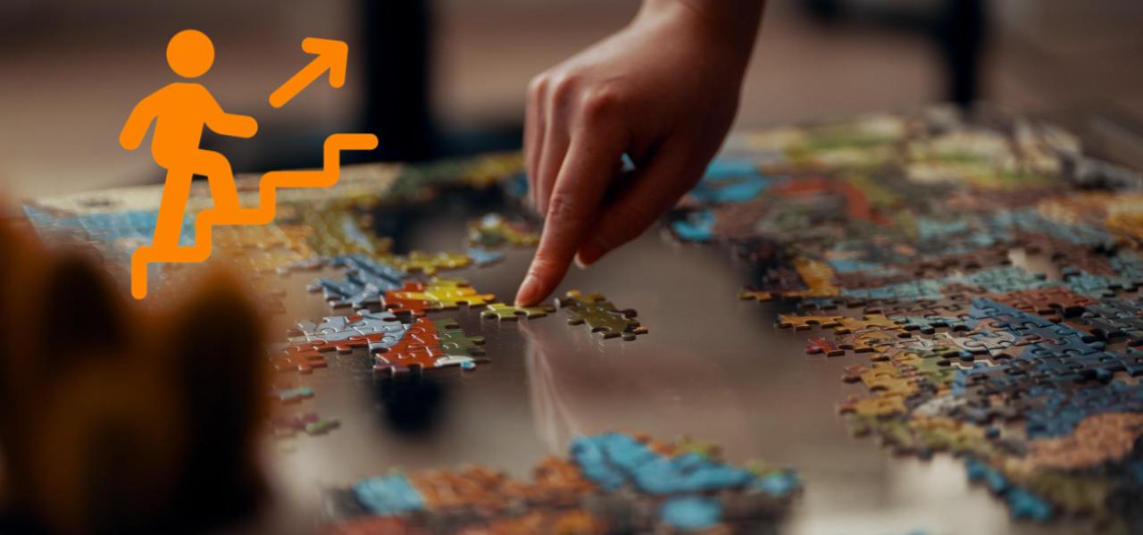 Bild einer Hand mit Puzzleteilen - für Seminar Epilepsie und Selbstwirksamkeit