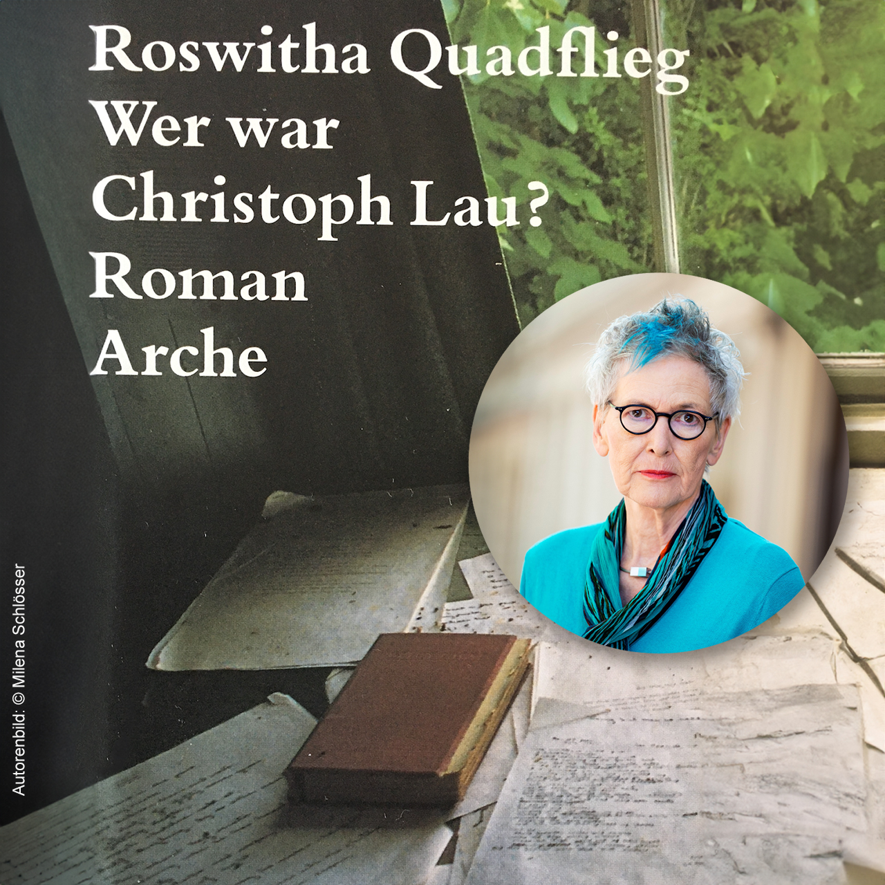 Plakat zur Lesung von Roswitha Quadflieg